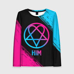 Лонгслив женский HIM - neon gradient, цвет: 3D-принт