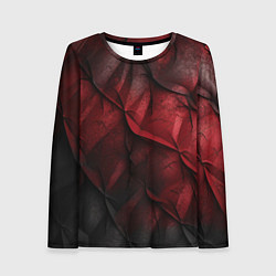 Женский лонгслив Black red texture