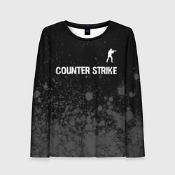 Лонгслив женский Counter Strike glitch на темном фоне: символ сверх, цвет: 3D-принт