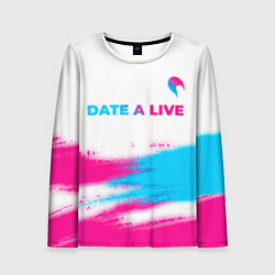 Женский лонгслив Date A Live neon gradient style: символ сверху