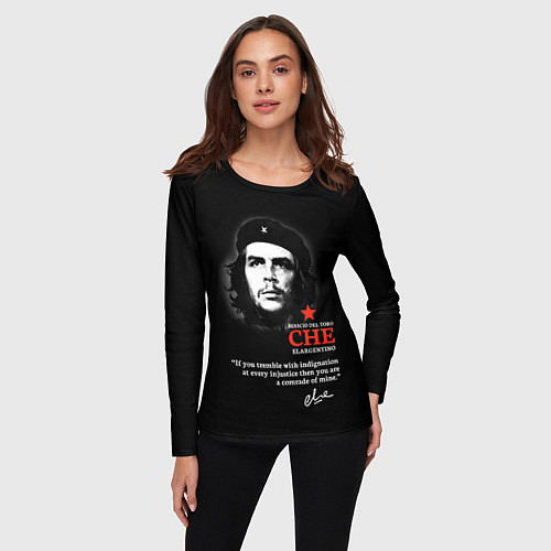 Женский лонгслив Che Guevara автограф / 3D-принт – фото 3