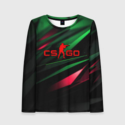 Лонгслив женский CS GO green red, цвет: 3D-принт