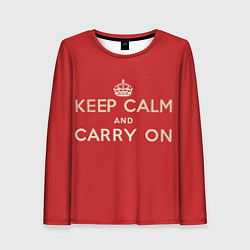 Женский лонгслив Keep Calm and Carry On