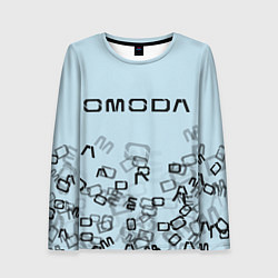 Лонгслив женский Omoda letters pattern, цвет: 3D-принт