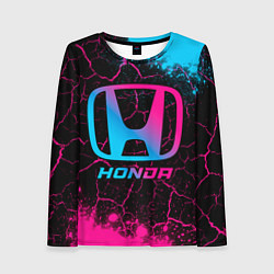 Лонгслив женский Honda - neon gradient, цвет: 3D-принт