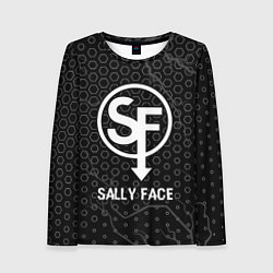 Лонгслив женский Sally Face glitch на темном фоне, цвет: 3D-принт