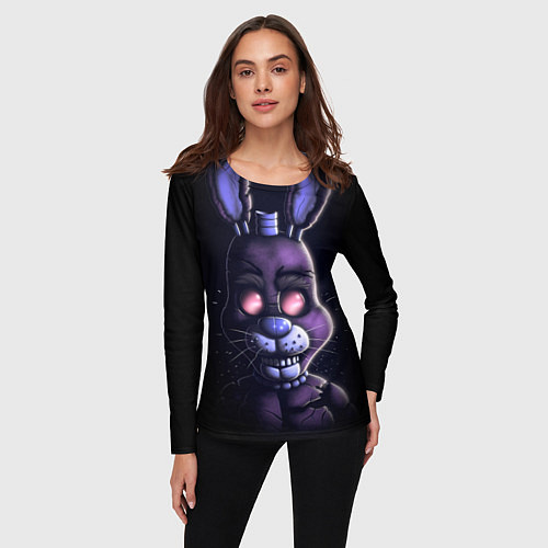 Женский лонгслив Five Nights at Freddys Bonnie / 3D-принт – фото 3