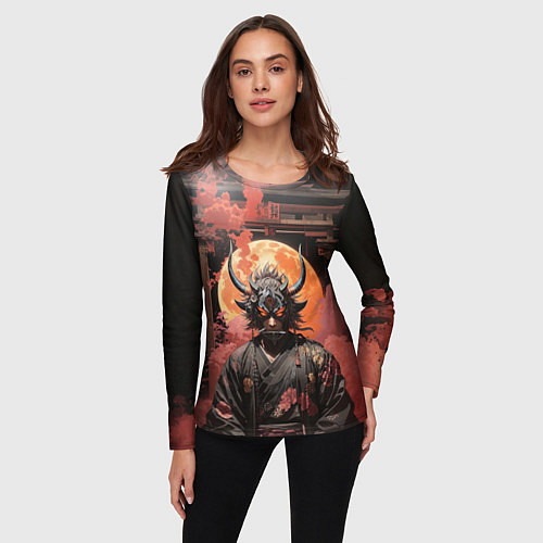 Женский лонгслив Глава клана Они / 3D-принт – фото 3