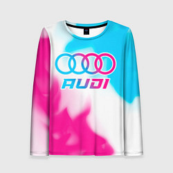 Лонгслив женский Audi neon gradient style, цвет: 3D-принт