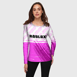 Лонгслив женский Roblox pro gaming: символ сверху, цвет: 3D-принт — фото 2