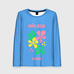 Лонгслив женский Малага - Испания, цвет: 3D-принт