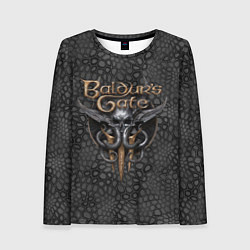 Лонгслив женский Baldurs Gate 3 logo dark black, цвет: 3D-принт