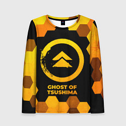 Лонгслив женский Ghost of Tsushima - gold gradient, цвет: 3D-принт