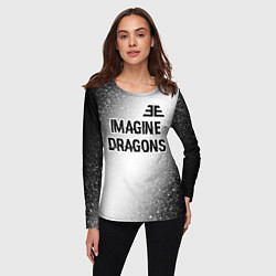Лонгслив женский Imagine Dragons glitch на светлом фоне: символ све, цвет: 3D-принт — фото 2