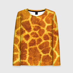 Лонгслив женский Шкура жирафа - текстура, цвет: 3D-принт