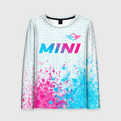 Женский лонгслив Mini neon gradient style: символ сверху