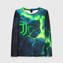 Лонгслив женский Juventus green neon, цвет: 3D-принт