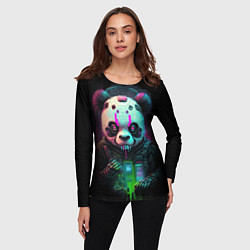 Лонгслив женский Панда киберпанк, цвет: 3D-принт — фото 2