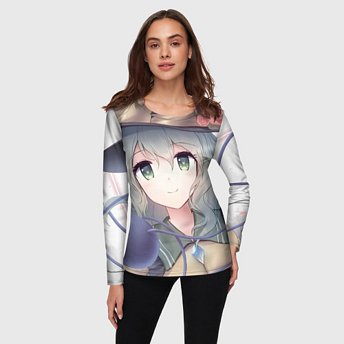 Женский лонгслив Touhou Project Улыбающаяся Койши Комейдзи / 3D-принт – фото 3