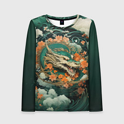 Лонгслив женский Облачный дракон Irezumi, цвет: 3D-принт