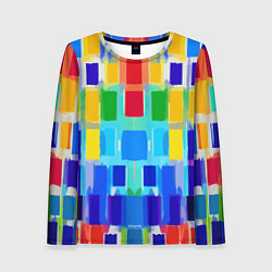 Женский лонгслив Colorful strips - pop art - vogue