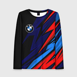 Женский лонгслив BMW - m colors and black