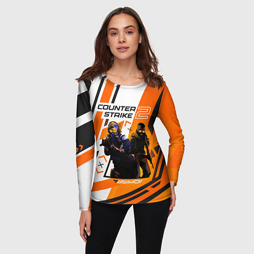 Женский лонгслив CS 2 Asiimov / 3D-принт – фото 3