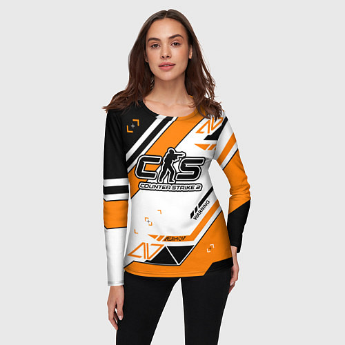 Женский лонгслив CS 2 Азимов скин / 3D-принт – фото 3