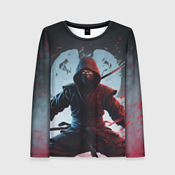 Лонгслив женский Свирепый воин ниндзя, цвет: 3D-принт