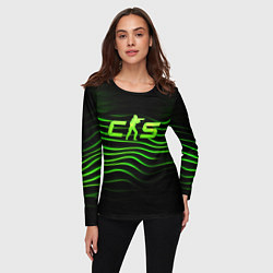 Лонгслив женский CS2 green logo, цвет: 3D-принт — фото 2