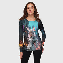Лонгслив женский Боевая зайка, цвет: 3D-принт — фото 2