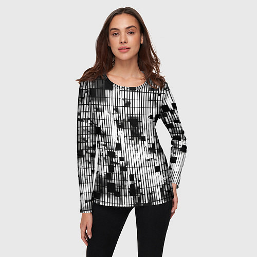 Женский лонгслив Устрашающая сеть / 3D-принт – фото 3