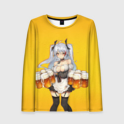 Лонгслив женский Пивняшка, цвет: 3D-принт