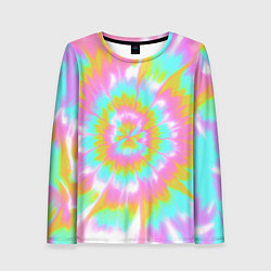 Женский лонгслив Tie-Dye кислотный в стиле барби