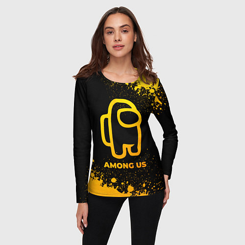 Женский лонгслив Among Us - gold gradient / 3D-принт – фото 3
