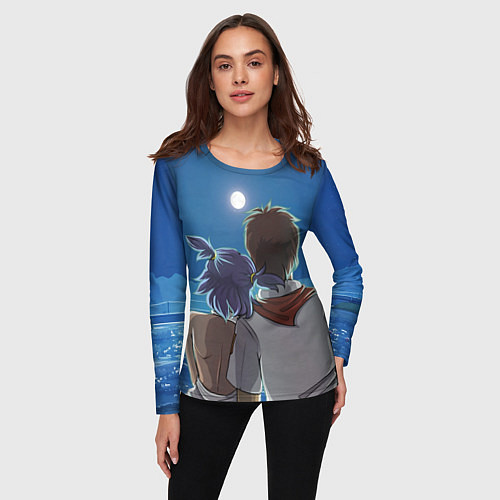 Женский лонгслив Бесконечное лето Лена Семён / 3D-принт – фото 3