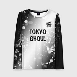 Лонгслив женский Tokyo Ghoul glitch на светлом фоне: символ сверху, цвет: 3D-принт
