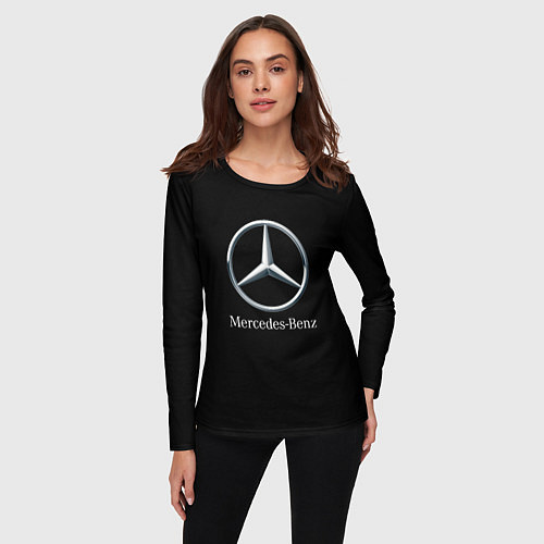 Женский лонгслив Mercedes-benz sport auto / 3D-принт – фото 3