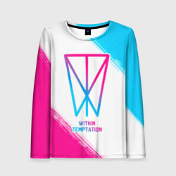 Лонгслив женский Within Temptation neon gradient style, цвет: 3D-принт