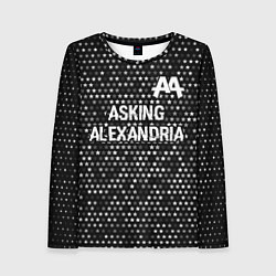 Лонгслив женский Asking Alexandria glitch на темном фоне: символ св, цвет: 3D-принт