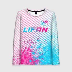 Женский лонгслив Lifan neon gradient style: символ сверху