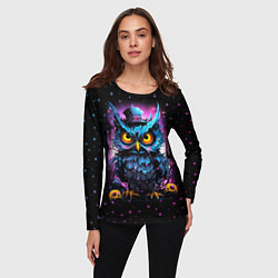 Лонгслив женский Magic owl, цвет: 3D-принт — фото 2