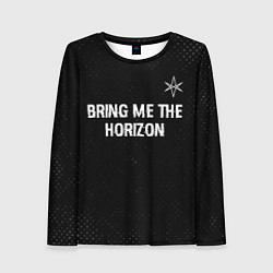 Лонгслив женский Bring Me the Horizon glitch на темном фоне посеред, цвет: 3D-принт