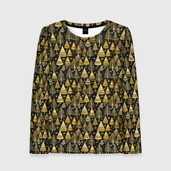 Лонгслив женский Золотой ельник, цвет: 3D-принт
