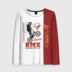 Лонгслив женский BMX urban style, цвет: 3D-принт