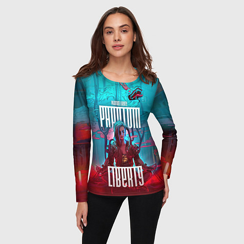 Женский лонгслив Cyberpunk 2077 Phantom Liberty / 3D-принт – фото 3