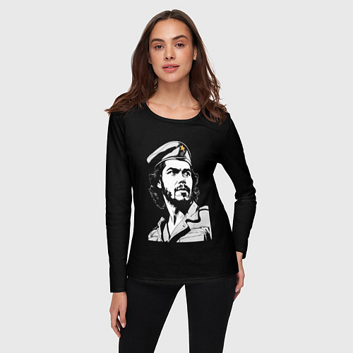 Женский лонгслив Che Guevara - Hasta La Victoria / 3D-принт – фото 3