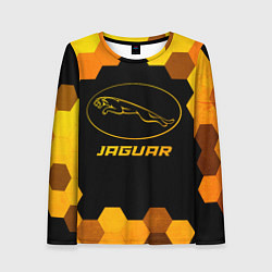 Лонгслив женский Jaguar - gold gradient, цвет: 3D-принт