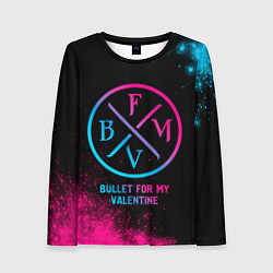 Лонгслив женский Bullet For My Valentine - neon gradient, цвет: 3D-принт