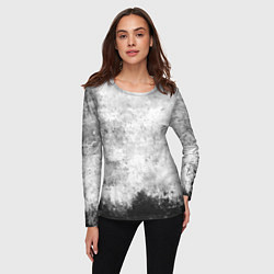 Лонгслив женский Абстракция - black and white spot, цвет: 3D-принт — фото 2